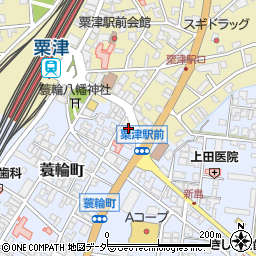 粟津駅前郵便局周辺の地図