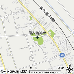 母衣輪神社周辺の地図