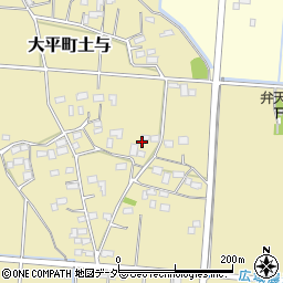 栃木県栃木市大平町土与203周辺の地図