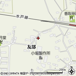 茨城県桜川市友部1524-7周辺の地図
