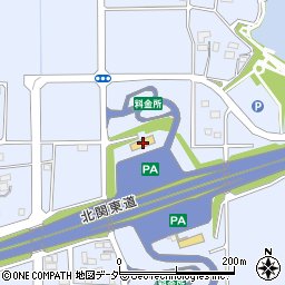 北関東自動車道　波志江ＰＡ東行き周辺の地図