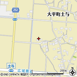 栃木県栃木市大平町土与112周辺の地図
