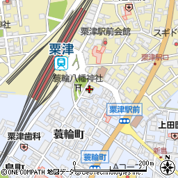 ローソンＪＲ粟津駅前店周辺の地図