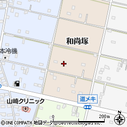 茨城県ひたちなか市和尚塚周辺の地図
