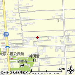 群馬県太田市大原町周辺の地図