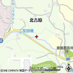 茨城県笠間市北吉原周辺の地図