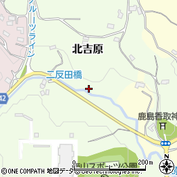 茨城県笠間市北吉原周辺の地図