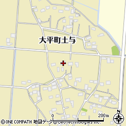 栃木県栃木市大平町土与157周辺の地図