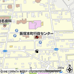 太田市　藪塚本町・行政センター周辺の地図