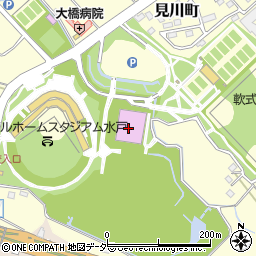 水戸市総合運動公園　体育館周辺の地図