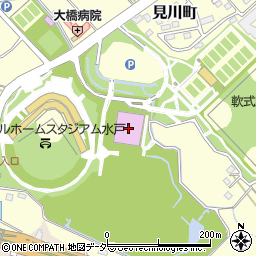 水戸市総合運動公園体育館周辺の地図