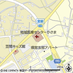 笠間市　ファミリーサポートセンター周辺の地図