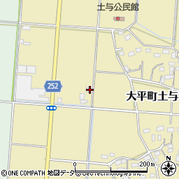 栃木県栃木市大平町土与260周辺の地図