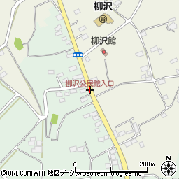柳沢公民館入口周辺の地図