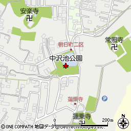 中沢池公園周辺の地図