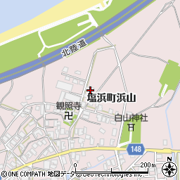 石川県加賀市塩浜町浜山周辺の地図