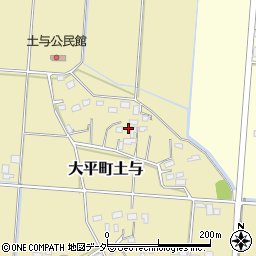 栃木県栃木市大平町土与394周辺の地図