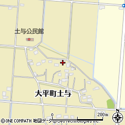 栃木県栃木市大平町土与391周辺の地図