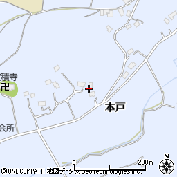 茨城県笠間市本戸523周辺の地図