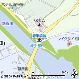 源平橋詰周辺の地図
