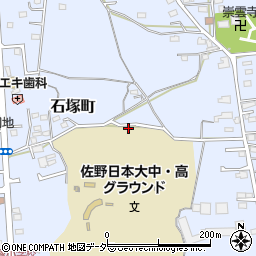栃木県佐野市石塚町周辺の地図