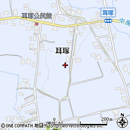 長野県安曇野市穂高有明耳塚周辺の地図