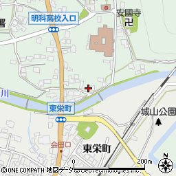 長野県安曇野市明科東川手潮584周辺の地図