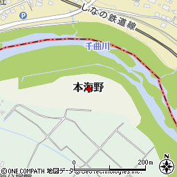 長野県上田市本海野周辺の地図