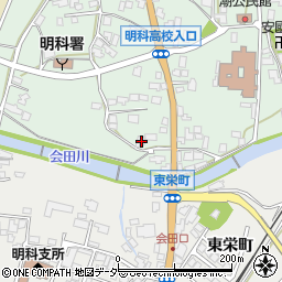 長野県安曇野市明科東川手潮523周辺の地図