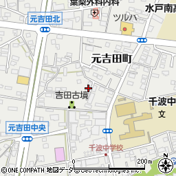 茨城県水戸市元吉田町358-6周辺の地図