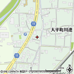 栃木県栃木市大平町川連396-14周辺の地図