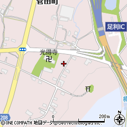 栃木県足利市菅田町889周辺の地図