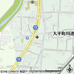 栃木県栃木市大平町川連396周辺の地図