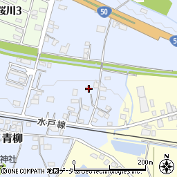 茨城県桜川市青柳19周辺の地図