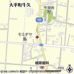 栃木県栃木市大平町牛久335周辺の地図
