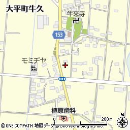 栃木県栃木市大平町牛久61周辺の地図