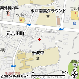 茨城県水戸市元吉田町582-2周辺の地図