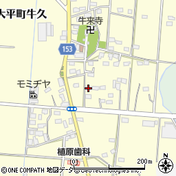 栃木県栃木市大平町牛久63周辺の地図