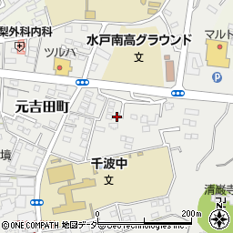 茨城県水戸市元吉田町573-16周辺の地図