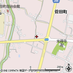 栃木県足利市菅田町502周辺の地図