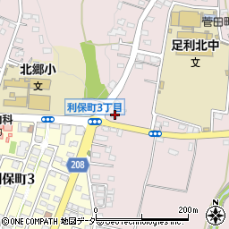 栃木県足利市菅田町75周辺の地図