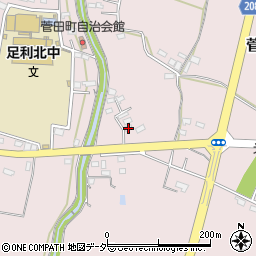 栃木県足利市菅田町375周辺の地図