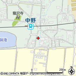 長野県上田市中野490-2周辺の地図