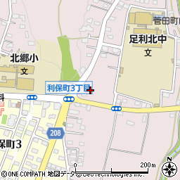 栃木県足利市菅田町74周辺の地図
