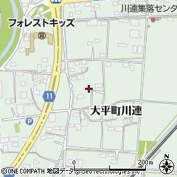 栃木県栃木市大平町川連483周辺の地図