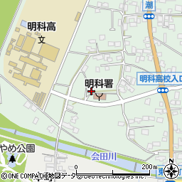 長野県安曇野市明科東川手潮288周辺の地図