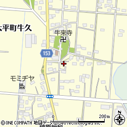栃木県栃木市大平町牛久58周辺の地図