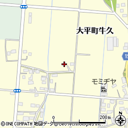 栃木県栃木市大平町牛久255周辺の地図