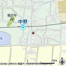 長野県上田市中野432-1周辺の地図