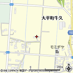 栃木県栃木市大平町牛久307周辺の地図